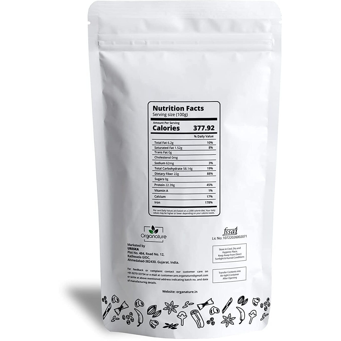 Organature Organic Methi Powder USDA Certified Dried Fenugreek Powder | Methi Dana Powder | Indian Spices & Masala Pack of 400 Grams