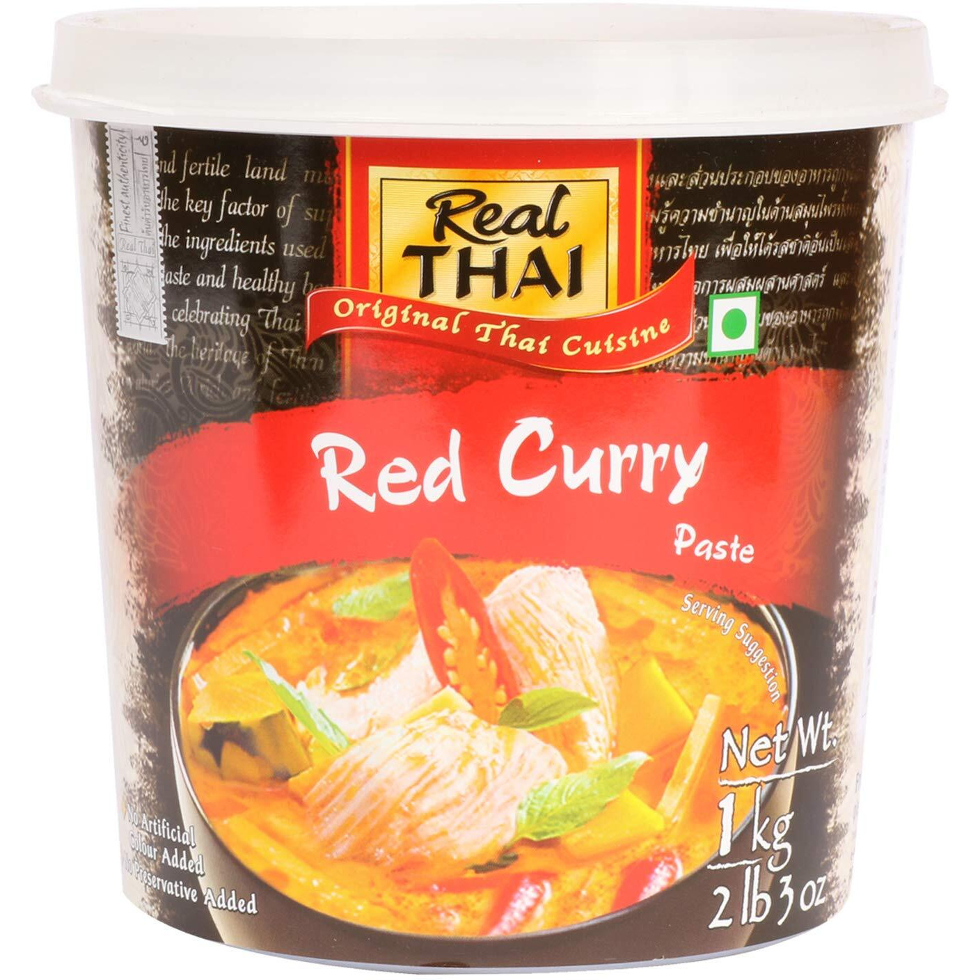 Real THAI Original Thai Cuisine Red Curry Paste, 35.27 oz  1 Kg