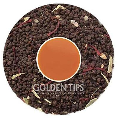 Golden Tips Loose Leaf Masala Tea Blended with Saffron and Cardamom (100 Gram, 50 cups)