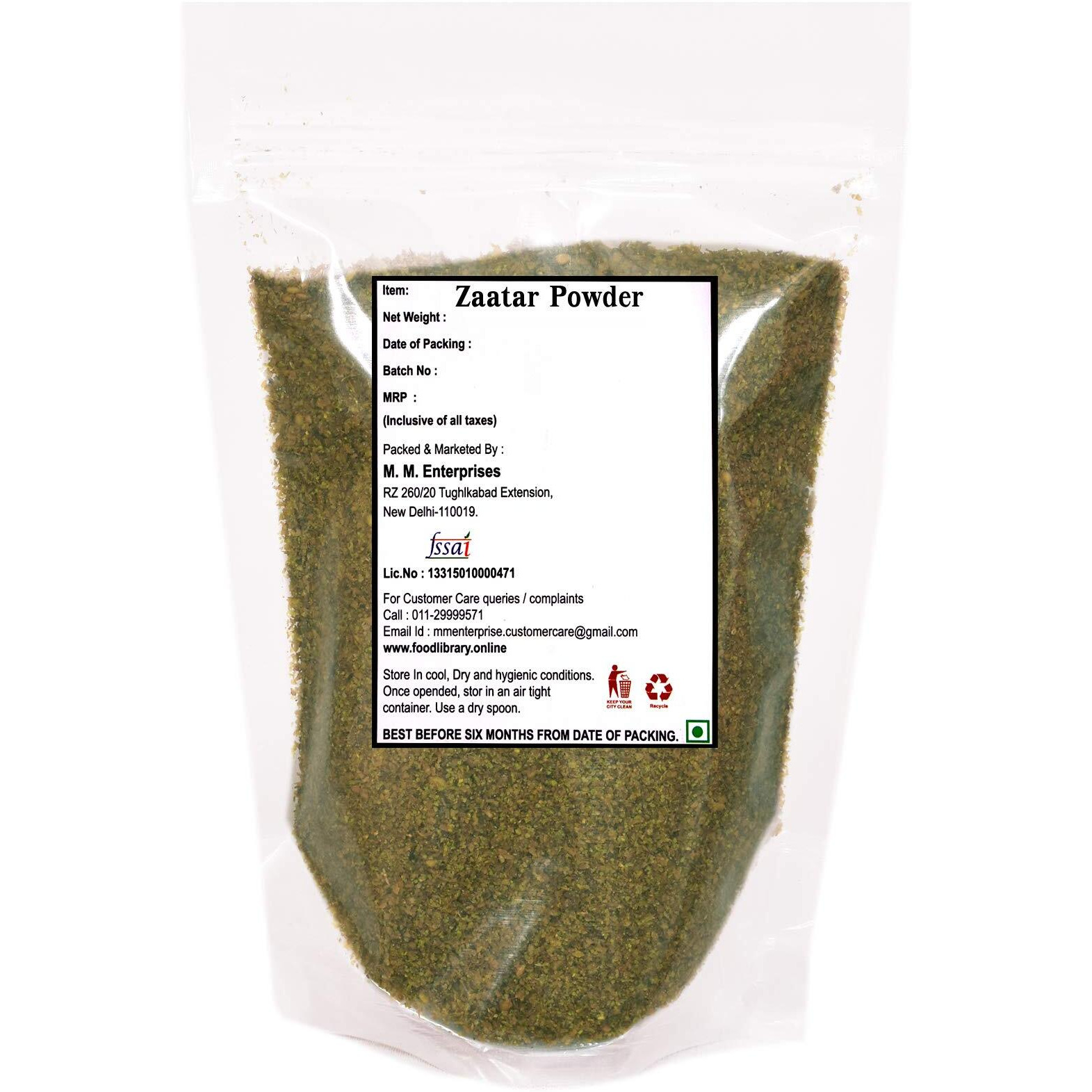 FOOD LIBRARY THE MAGIC OF NATURE Middle Eastern Zaatar/Zatar Powder, 200G