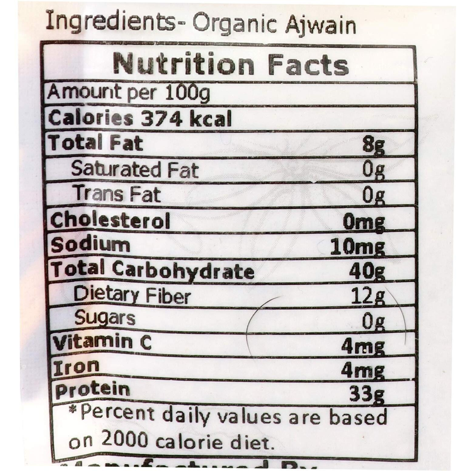 ELWORLD AGRO & ORGANIC FOOD PRODUCTS Ajwain/Carom Seed, 100 Gm (Pack of 6)