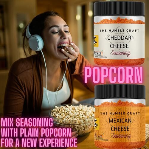 The Humble Craft Cheddar Cheese Seasoning Powder - Popcorn, Salad, Pizza, Pasta, Spread, Dip & Marinade. Cheese Powder Seasoning - 250gms