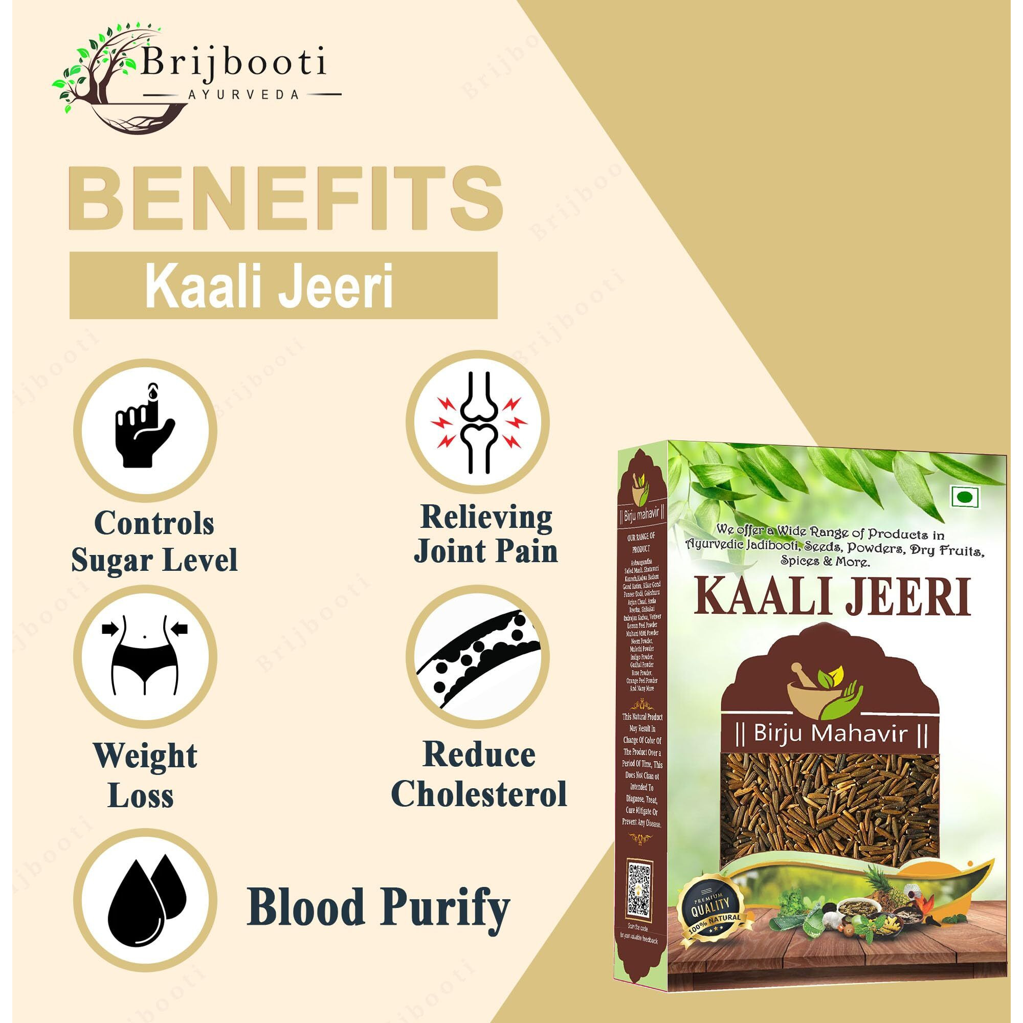 BrijBooti Kali Jiri - Kaali jiri - Kadwa Jeera - Kali Jeeri  Natural Black Cumin Seed 800 Gr