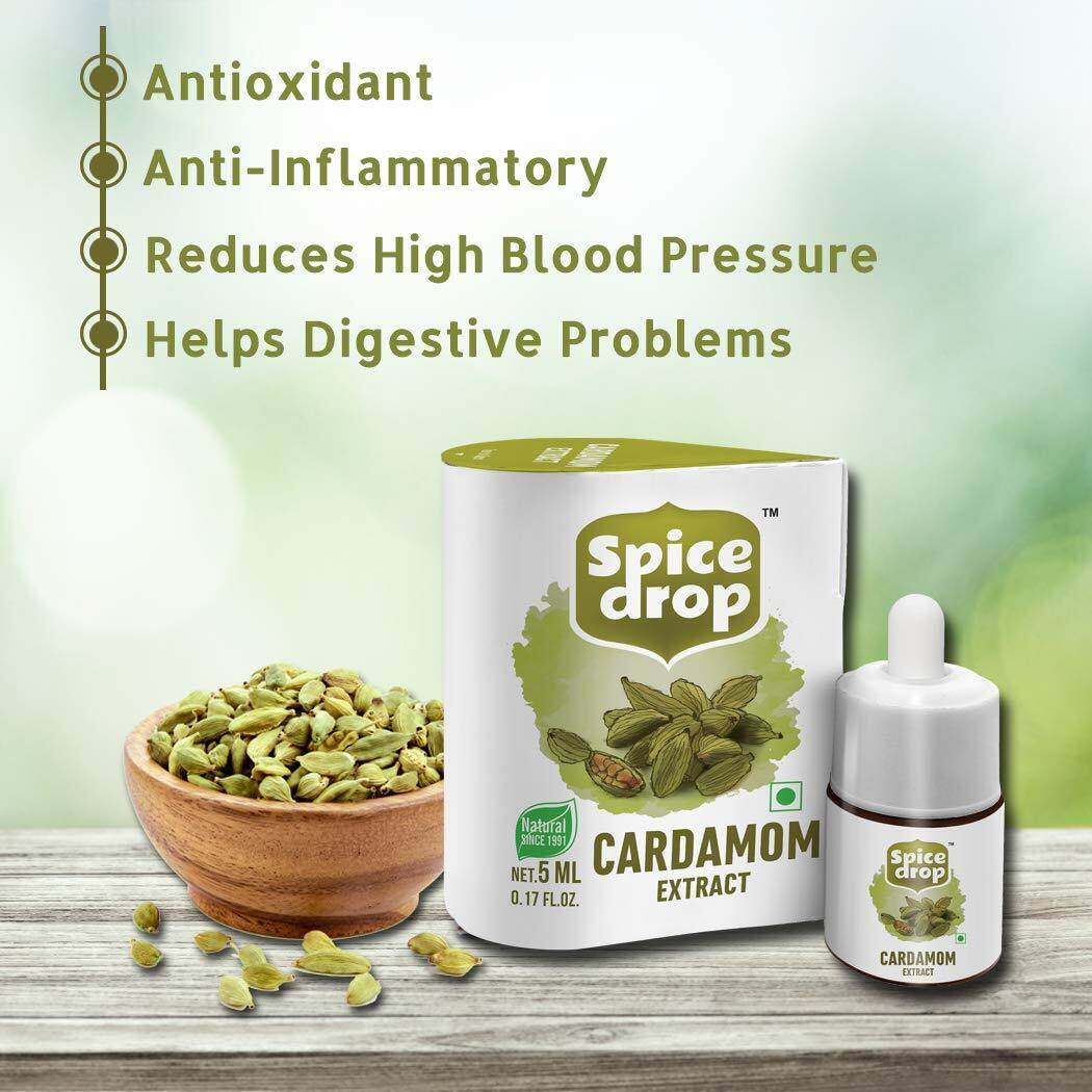Spice Drop Variety Combo Pack Of 7|Chai Masala, Cardamom, Ginger, Lemongrass, Cinnamon, Clove, And Black Pepper Extract|Vegan|Natural Extracts|180 Drops Each|5Ml * Set Of 7, 35 Ml