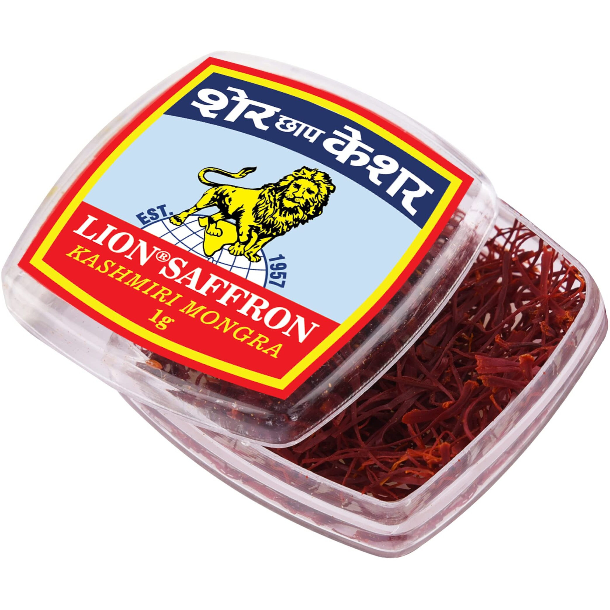 LION BRAND SAFFRON, 4g, Original (Value Pack) Kashmiri Mongra Saffron/Kesar for Pregnant Women (Value Pack of 4 (4 X 1gm  4grams))