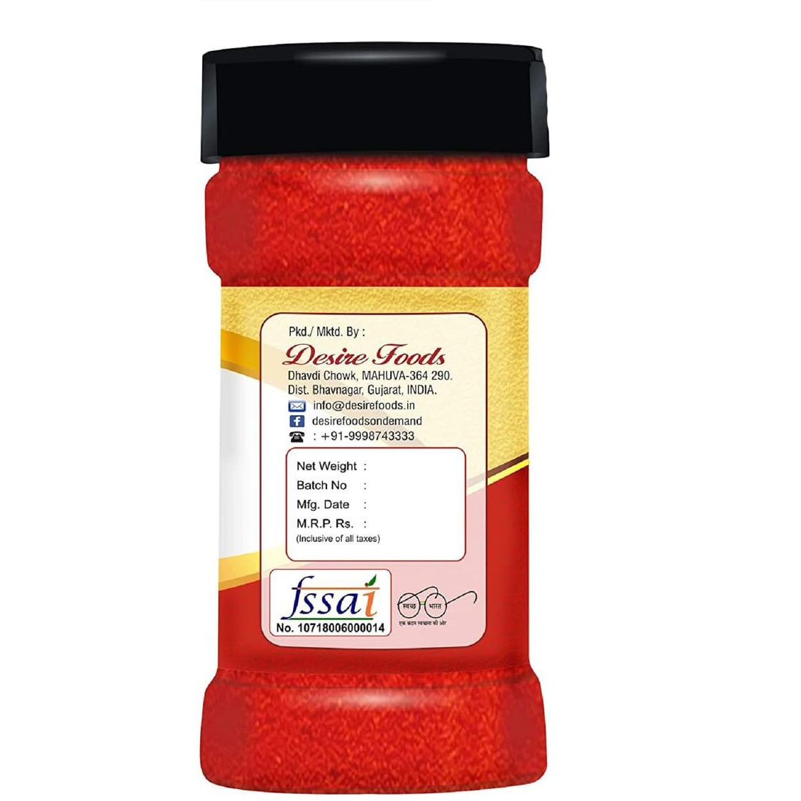 Desire Paprika Powder 100 Gram | 100% Pure | No artificial colours, flavours, fillers or preservatives |Garnish, Season, make spice rubs or marinades