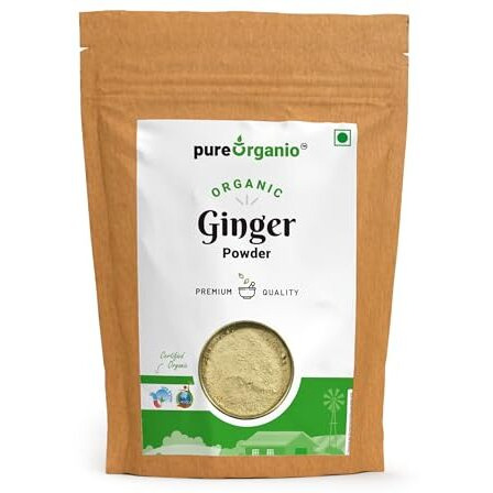 Pure Organio Ginger Powder Organic Dry Ginger Powder Saunth Ground Sonth Hand Pounded For Cooking Baking & Tea