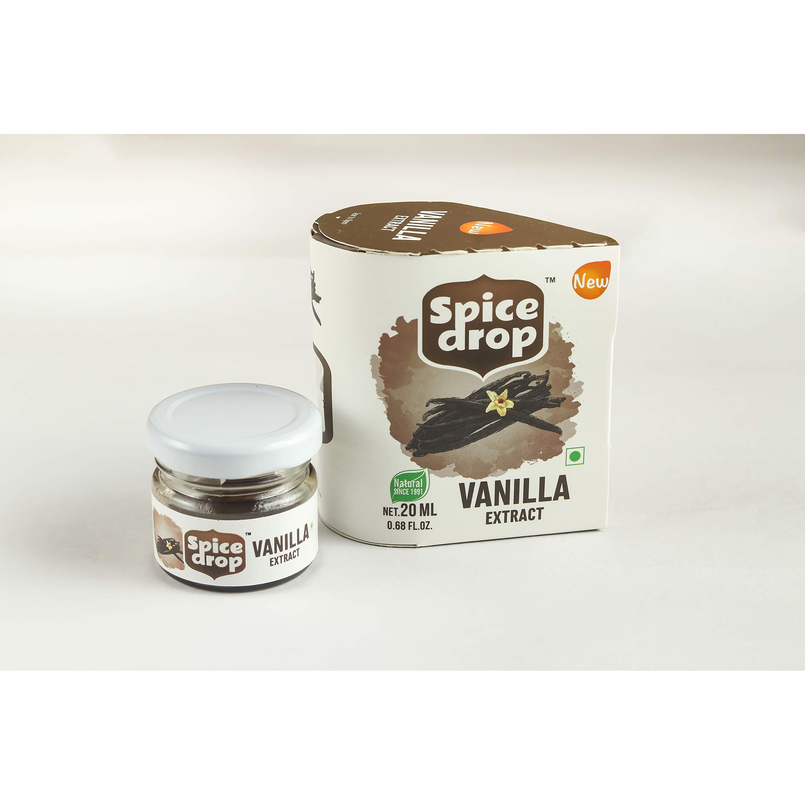 SPICE DROP Vanilla Natural Extract | For Cooking, Baking, Food, Milk, Ice Cream, Cake | 20 ml
