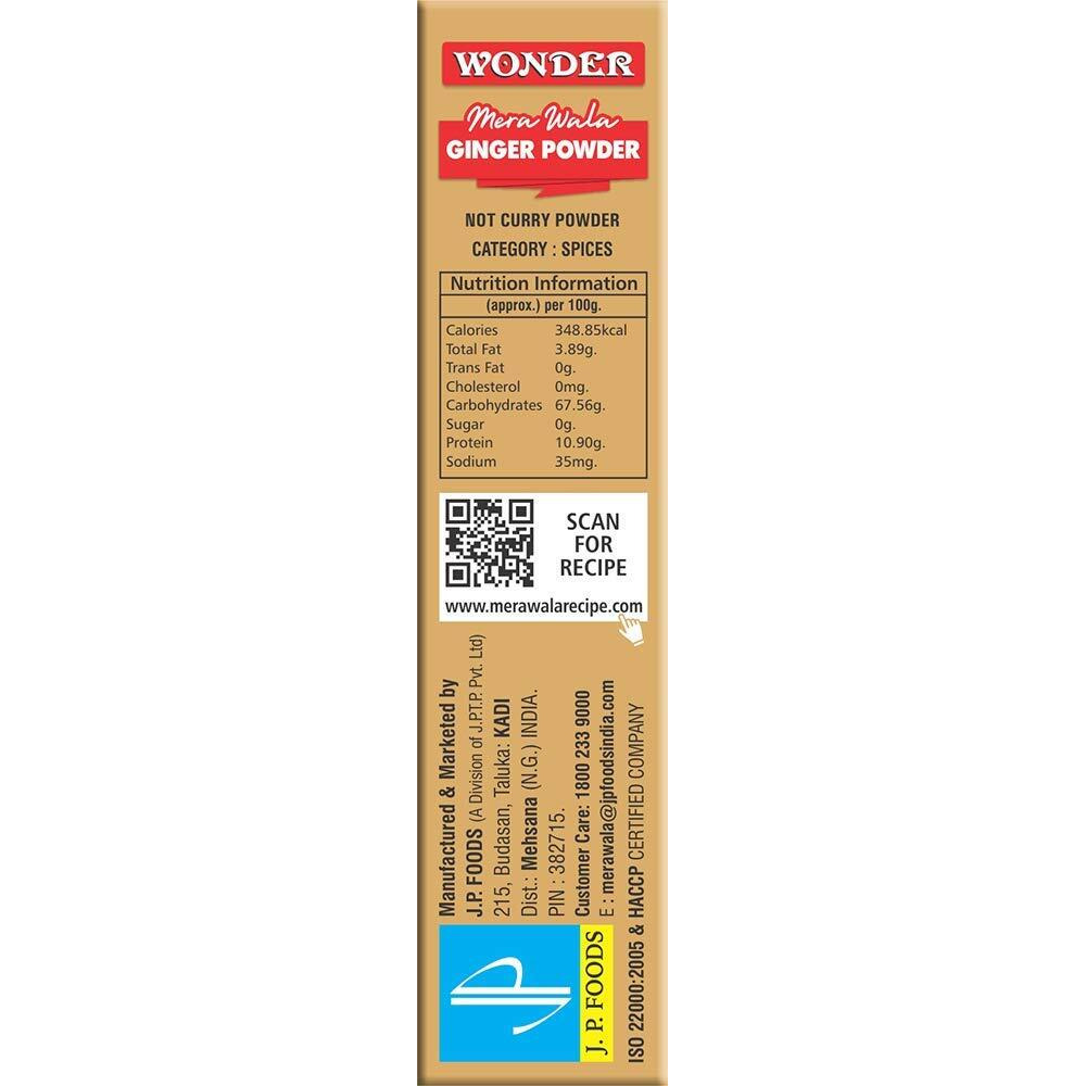 WONDER Mera Wala Dry Ginger/Adrak Powder/Sunth/Sonth Powder, 100Gm / For Healthy Delicious & Flavourful Cooking - Vegetable Masala