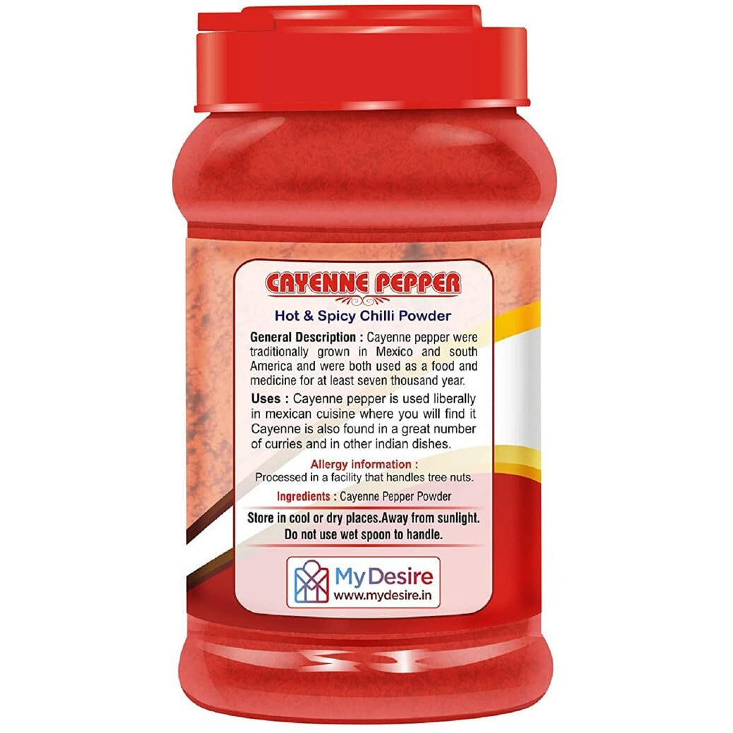 Desire Cayenne Pepper Powder 400g - Hot & Spicy Chili Powder, Perfect for Cooking, Seasoning, and Adding Heat to Dishes | 100% Pure and Natural | No Additives | Pack of 1