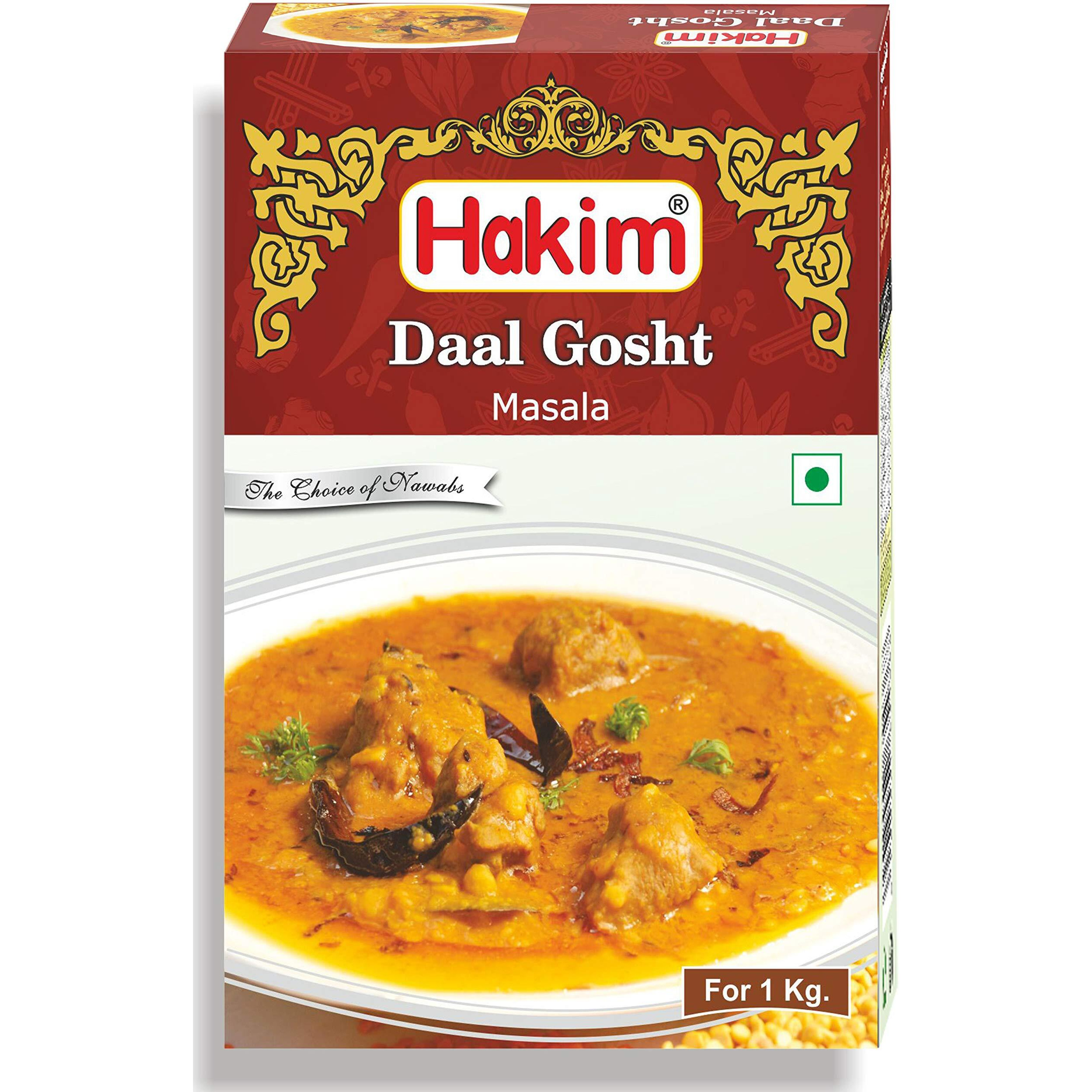 Hakim IndiaS 1St Authentic Mughlai Daal Gosht Masala - Pack of 12-50 Grams Each