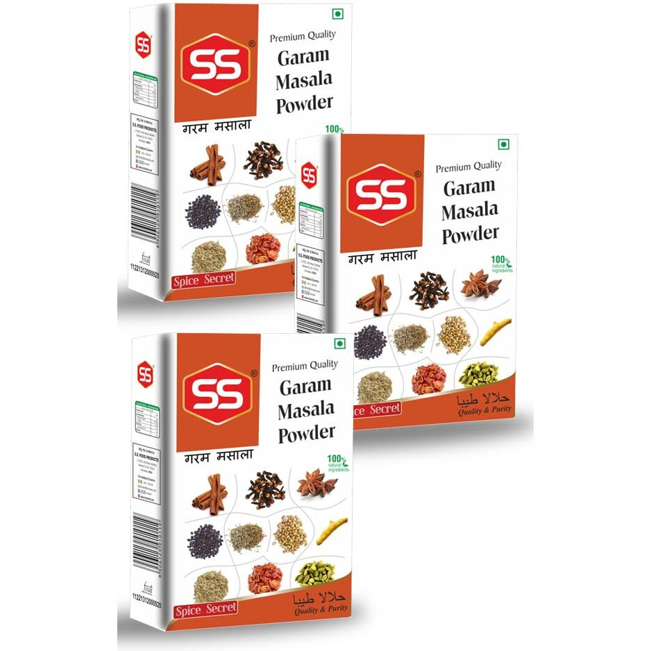 SS Masalas Garam Masala Powder 300g (100g Pack of 3). Enhance Taste, Flavour and Aroma of any Veg and Non Veg Recipes