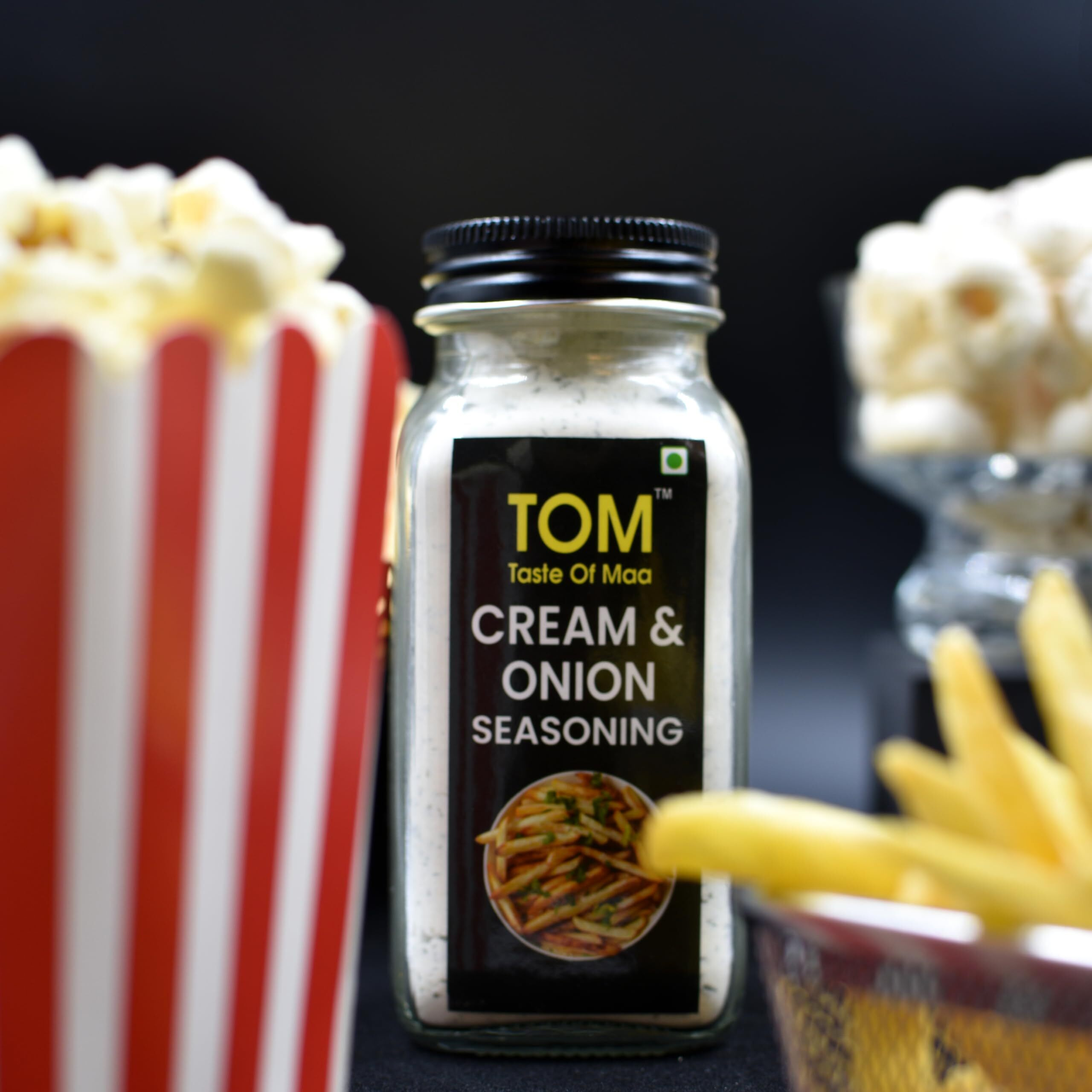 TOM taste of maa Cream & Onion Seasoning- 100 Gm