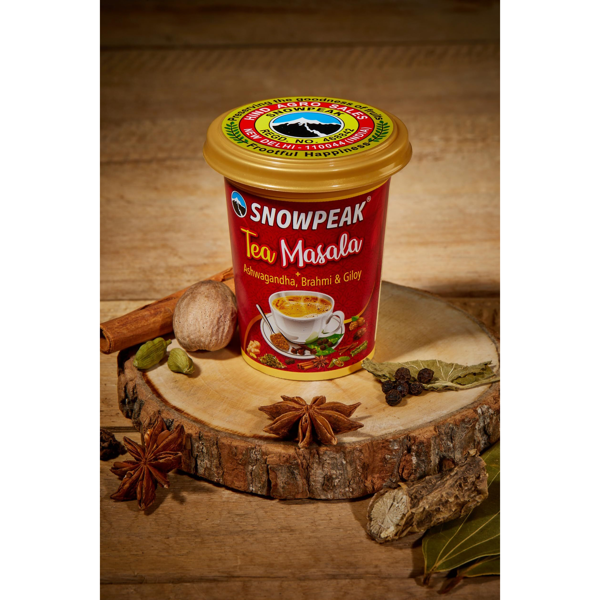 Snowpeak Chai Masala | Aromatic Tea Masala Powder with 100% Natural Spices | Pack of 4 x 50 Gm (200 gram)