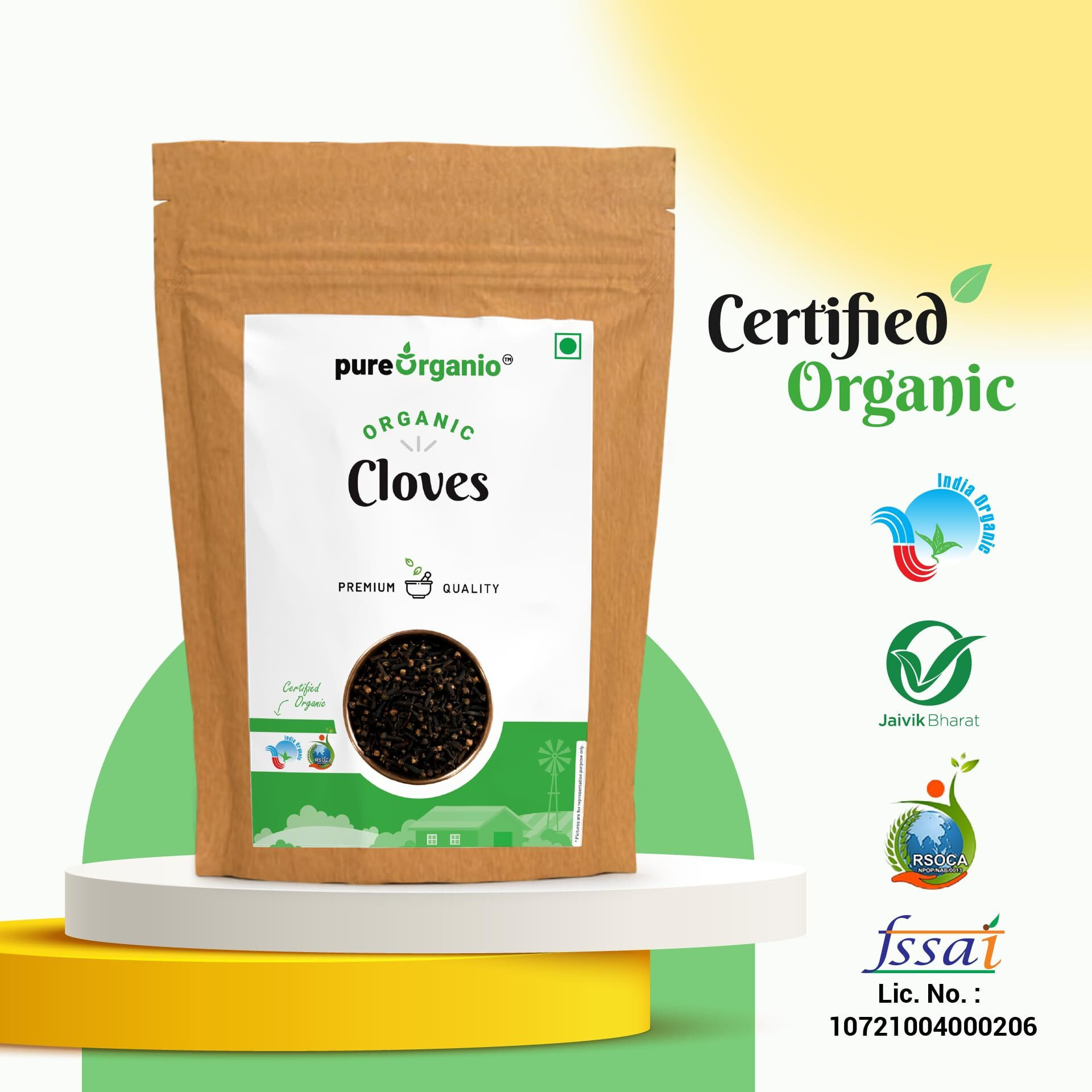Pure Organio organic Cloves Whole - Organic laung clove Spices (100 Gm)