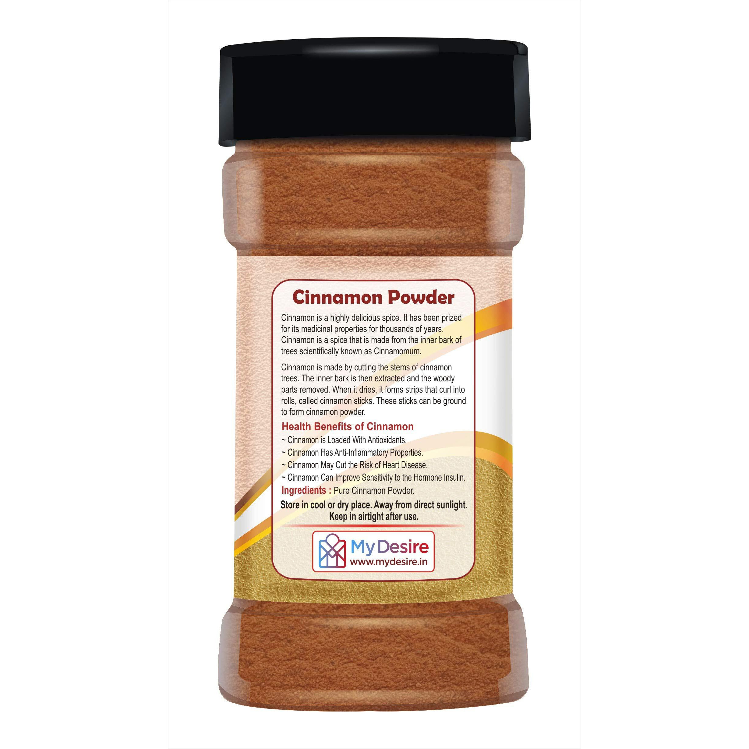 Desire Cinnamon (Dalcheeni) Powder 170 Gram in Jar [Flavourful Indian Spices]