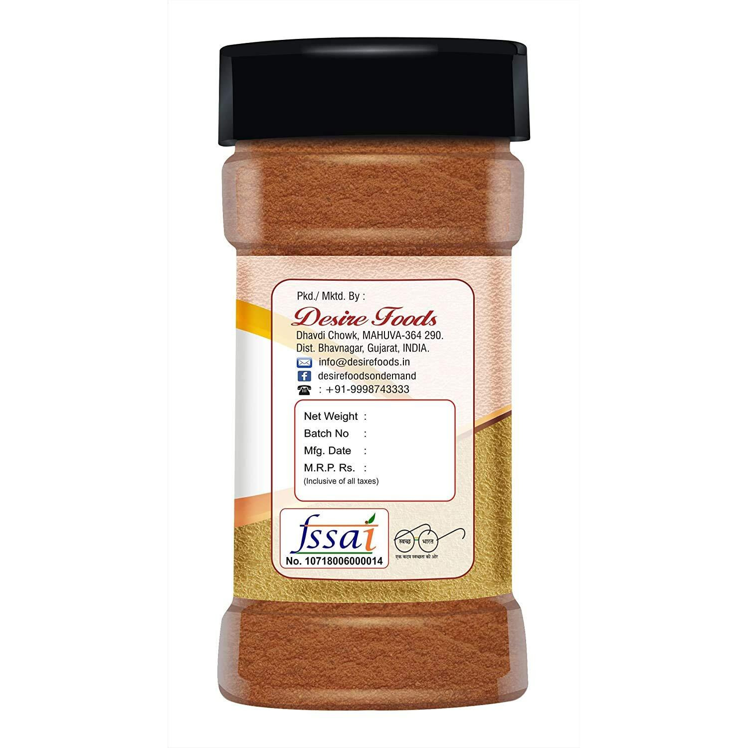 Desire Cinnamon (Dalcheeni) Powder Jar, 350 Gram [Flavourful Indian Spices]