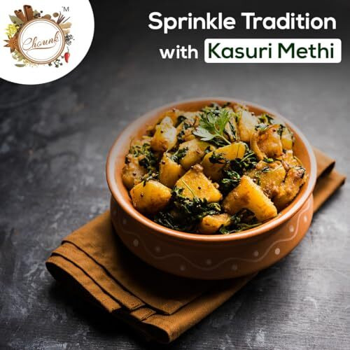 Chounk Kasuri Methi  1 Kg | Dried Fenugreek Leaves | Aromatic Kasoori / Kasturi Methi Leaves | for Flavorful Cooking