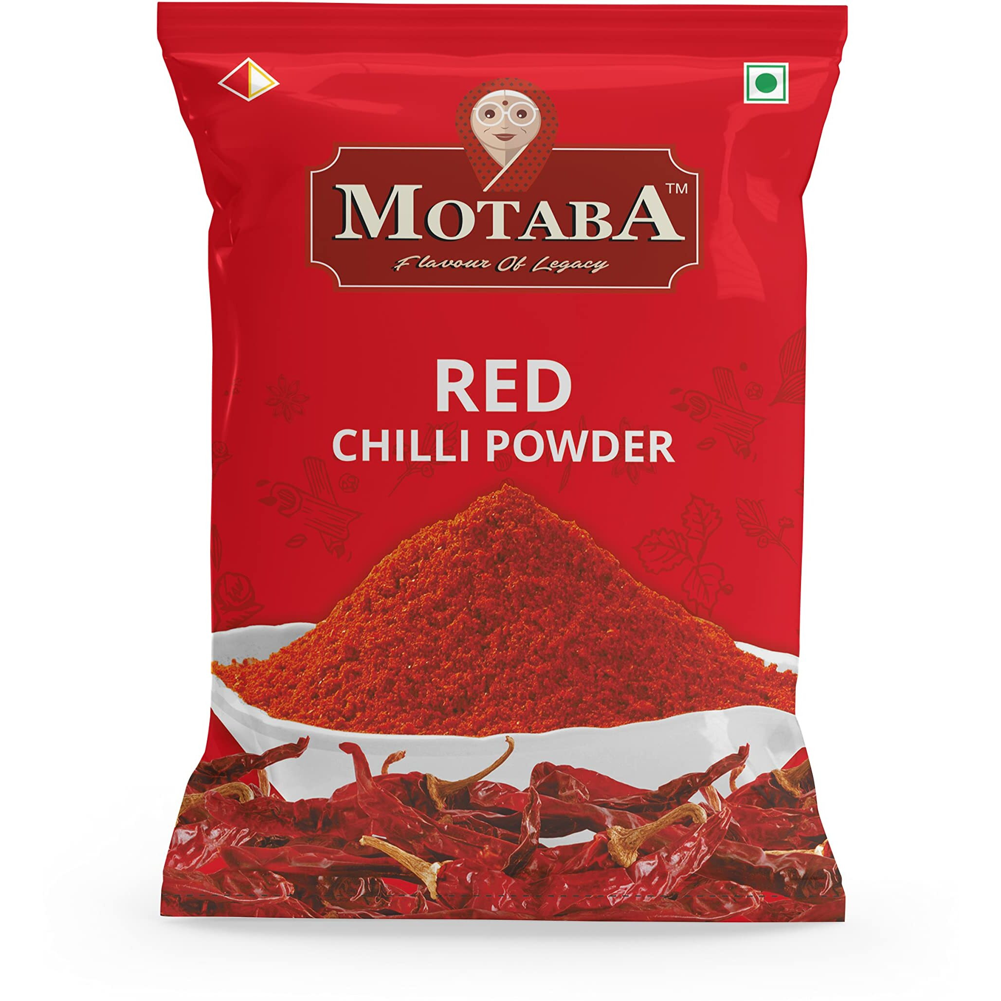 MOTABA Royal Red Chilli Powder, 500Gram /Lal Mirch | Healthy Spices | Natural Oils | Aromatic | Chilli Powder for Cooking | Turn Everything Delicious (500g, Pack of 1)