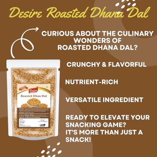 Desire Roasted Dhana Dal (Roasted Split Coriander Seeds) 1 Kg