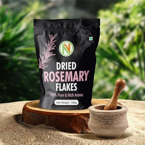 Naturevit Dried Rosemary Leaves, 100gm | Rosemary Leaf For Foods | Rosemary Leaves For Hair Growth | Pure & Refreshing Dry Rosemary Leaves | Dried Herbs | Use Seasoning, Leaf Tea, Rosemary Water & Oil