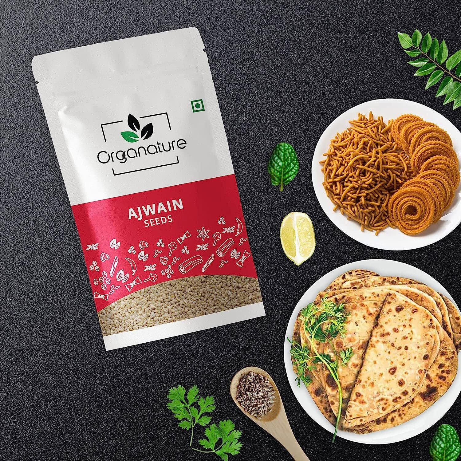 Organature Fresh Whole Ajwain 350g | Carom Seeds | Ajamo | Ajwain Seeds | Bishops Weed, Naturally Processed, from Farm Picked Fresh Seeds