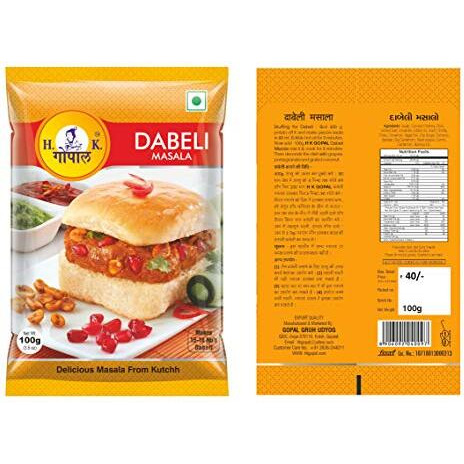 HK GOPAL Gopal DABELI Masala 100 GM Pouch Pack
