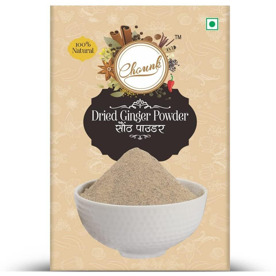 Chounk Dry Ginger Powder (Sonth/Soonth/Saunth/Sauth) | Dry Adrak Powder | Pure & Natural Ingredients (100g x 1 Pack)