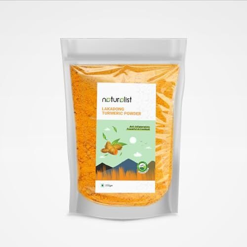 Naturalist 250 gm Lakadong Turmeric Powder | 100% Natural | Chemical Free | Anti-inflammatory, Powerful Antioxidant Herb - 250 grams