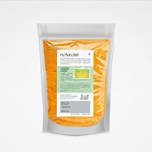 Naturalist 250 gm Lakadong Turmeric Powder | 100% Natural | Chemical Free | Anti-inflammatory, Powerful Antioxidant Herb - 250 grams