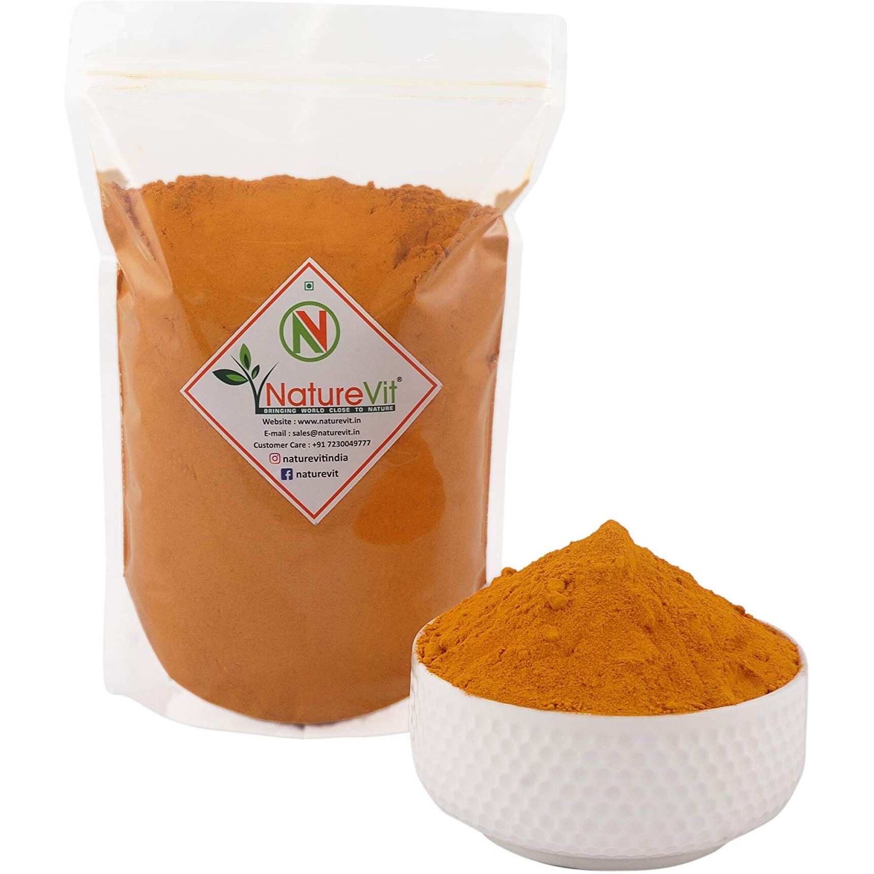 NatureVit Organic Lakadong Turmeric Powder, 400g High Curcumin Lakadong Turmeric Powder - Directly sourced from The Organic Farmers of Lakadong Village - East and West Jantia Hills of Meghalaya