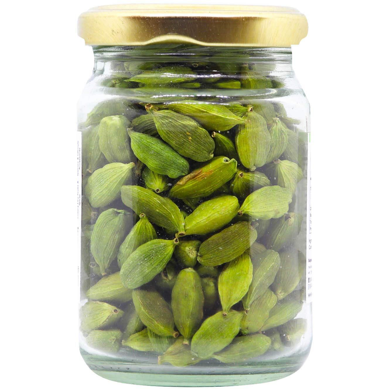 Tassyam Organics Premium Green 9mm+ Cardamoms 100 Grams (2X 50 Grams) | Extra Bold Hari Elaichi