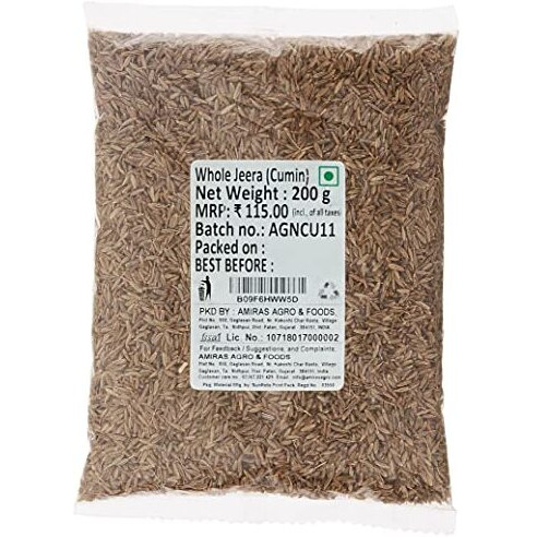 Generic Cumin (Jeera) Seeds, 200g