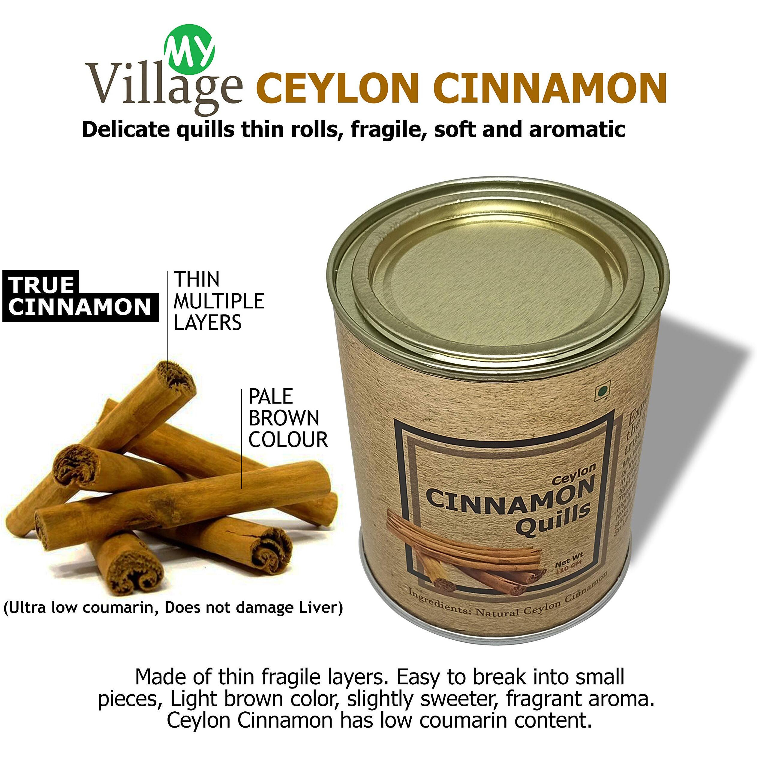 My Village Ceylon Cinnamon Quills | Srilankan Dalchini Sticks | 110g