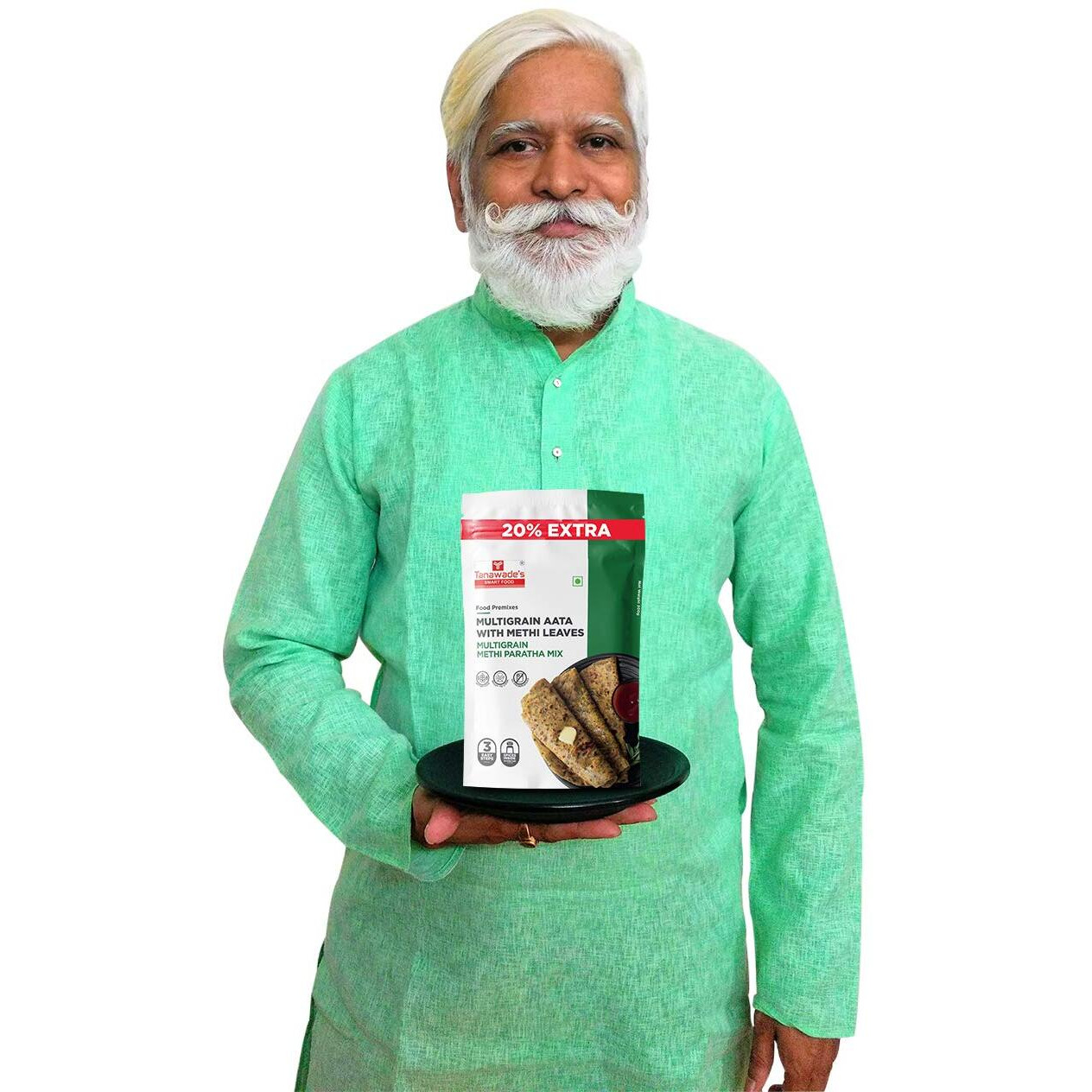 Tanawades Smart Food Paratha Combo, Instant Methi Paratha, Palak Paratha Mix, Ready to Cook, Home Food with Hand Picked Flavours, Pack of 2 (one of Each)