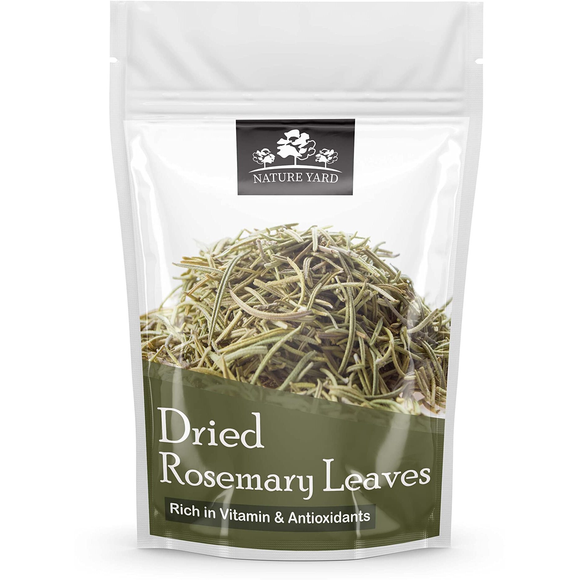 NATURE YARD Pure Rosemary dried leaves for hair growth - 400 gm - Top grade clean leaves from organic farms - Best for cooking, seasoning, Tea, Helps boosts immune system & Rich in antioxidants
