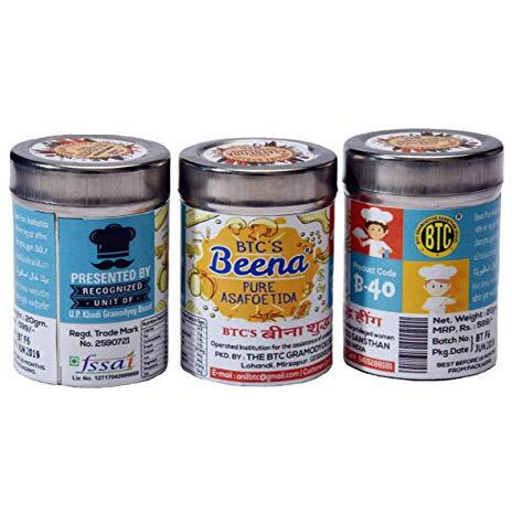 BTCS Beena 100% Pure Hing | Extra Strong Hing | Asafoetida | Kadak Hing | Chemical Free | No Flour Added | Hing Granules | 20gms