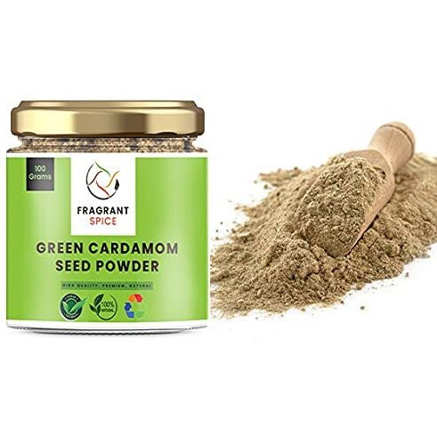 Fragrant Spice Green Cardamom Seed Powder Only Seeds No Shell 100Grams (Pack Of 1)