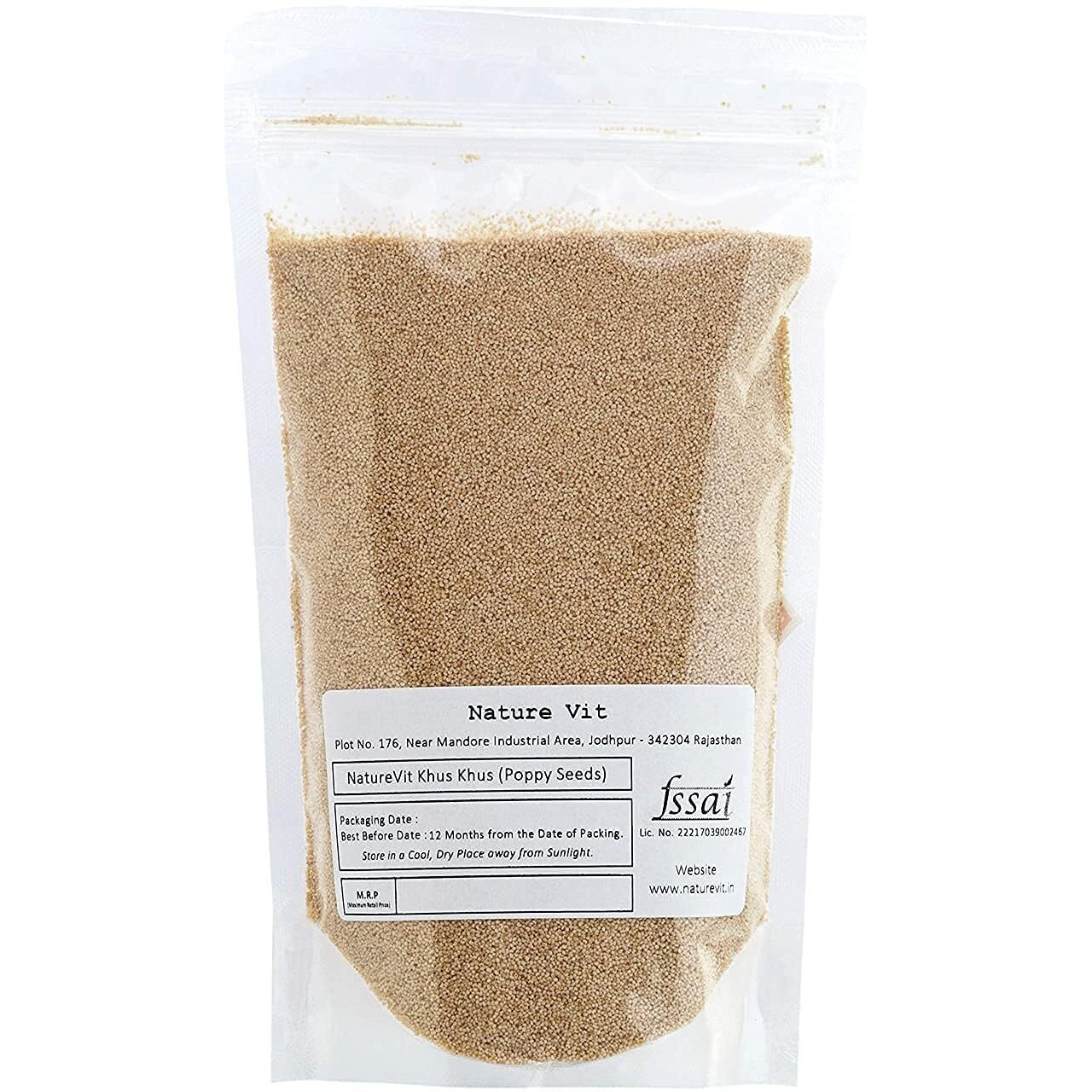 NatureVit Khus Khus, 400gm [Poppy Seeds]