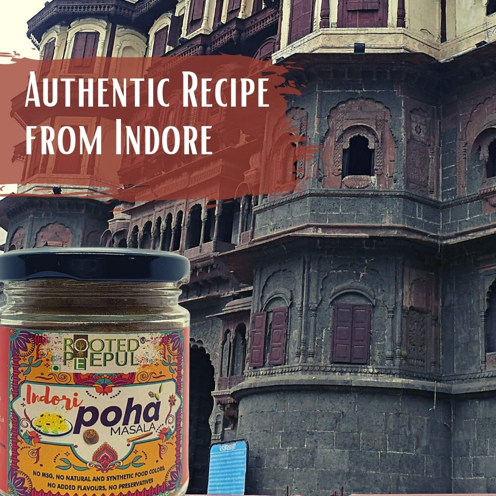 Rooted Peepul Indori Poha Masala| Jeeravan Masala | More Spice Less Chilli| 75g