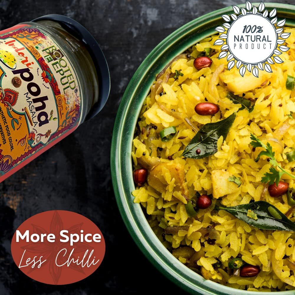Rooted Peepul Indori Poha Masala| Jeeravan Masala | More Spice Less Chilli| 75g