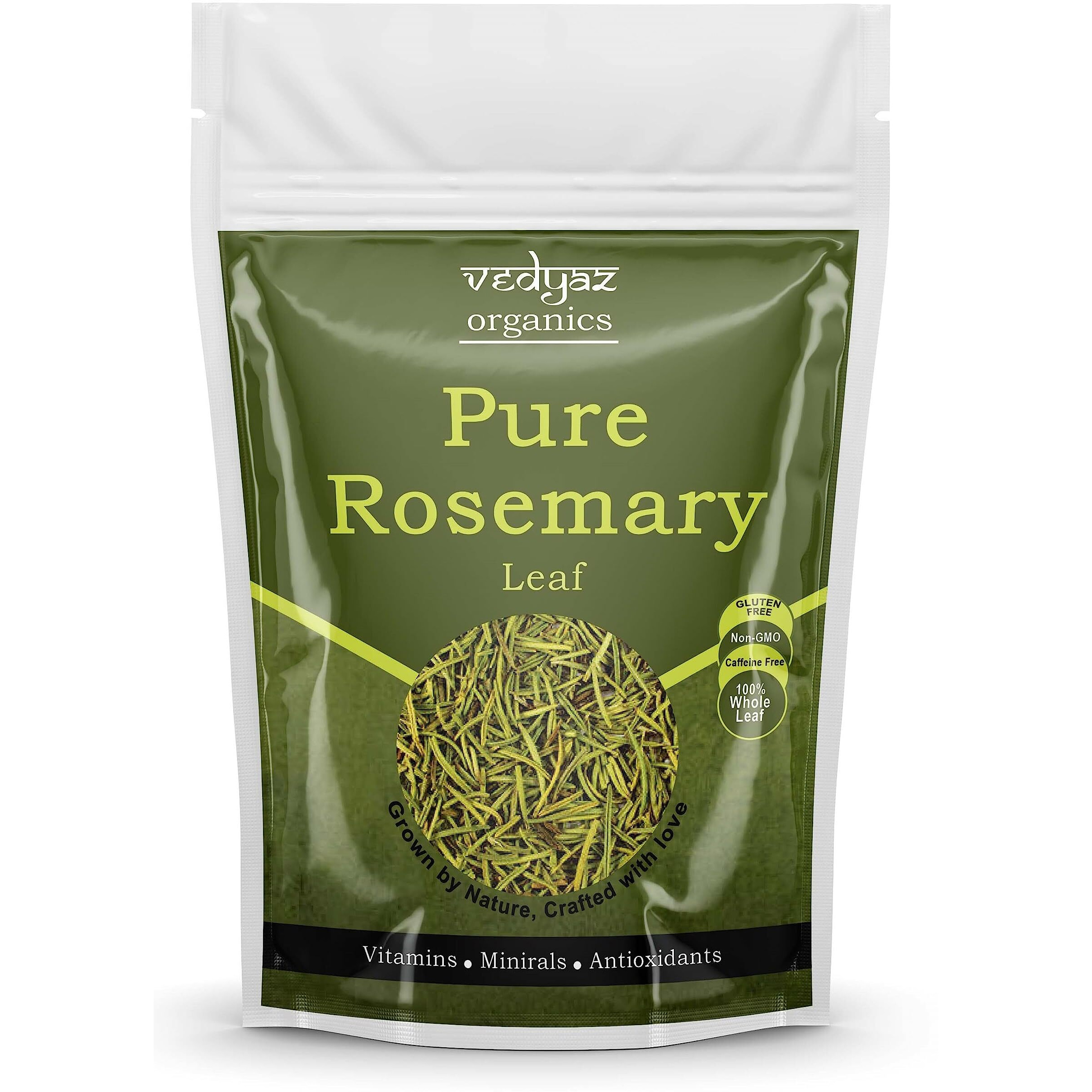 Vedyaz Organics Rosemary Dried Leaves For Hair Growth - Organic Rosemary herbal tea/Rosemary for cooking (50 Gm)