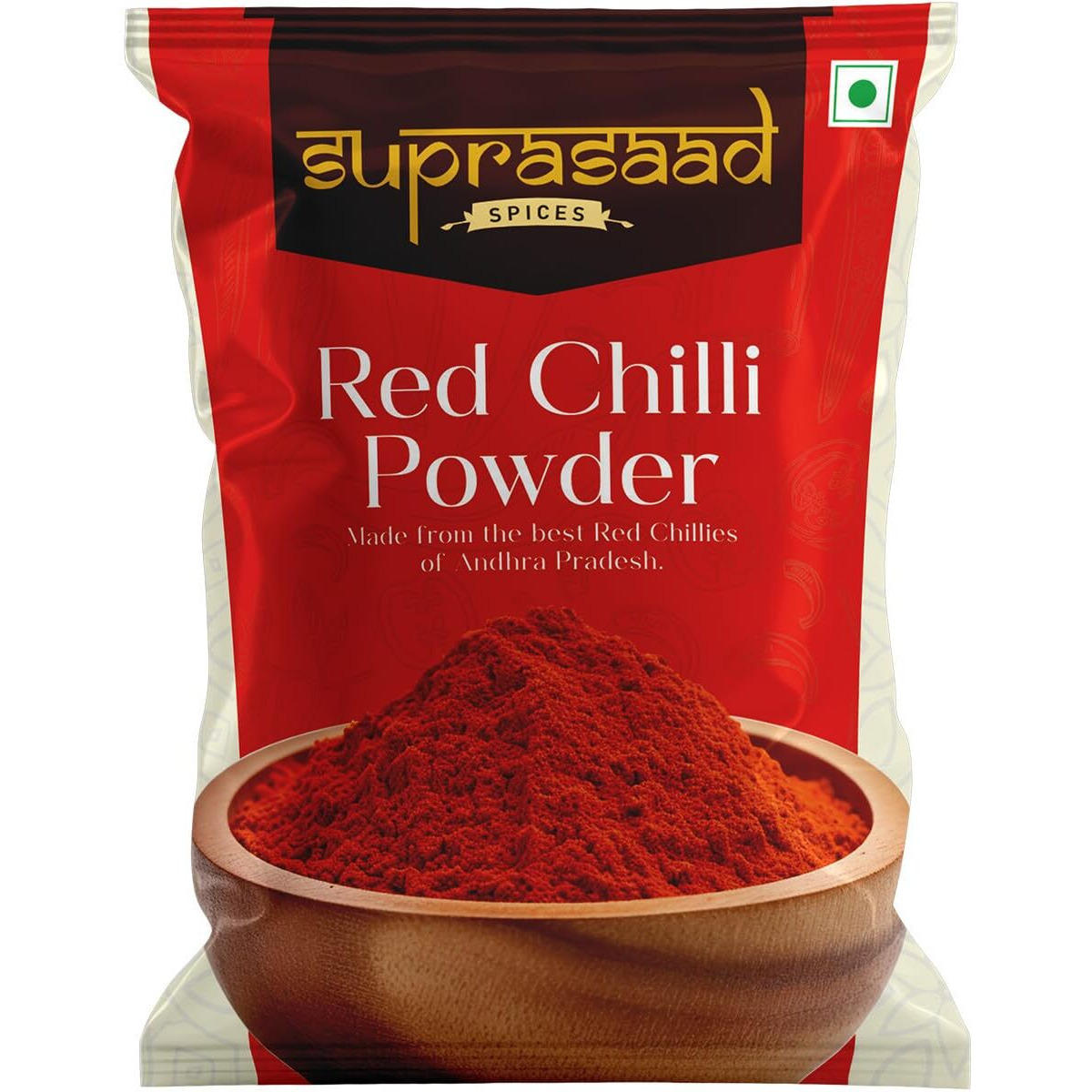 Suprasaad Red Chilli (Lal Mirchi) Powder 100 gms - Pack of 1 | No Added Flavours and Colours | Rich Taste & Strong Aroma | Naturally Spicy | Quality Guaranteed