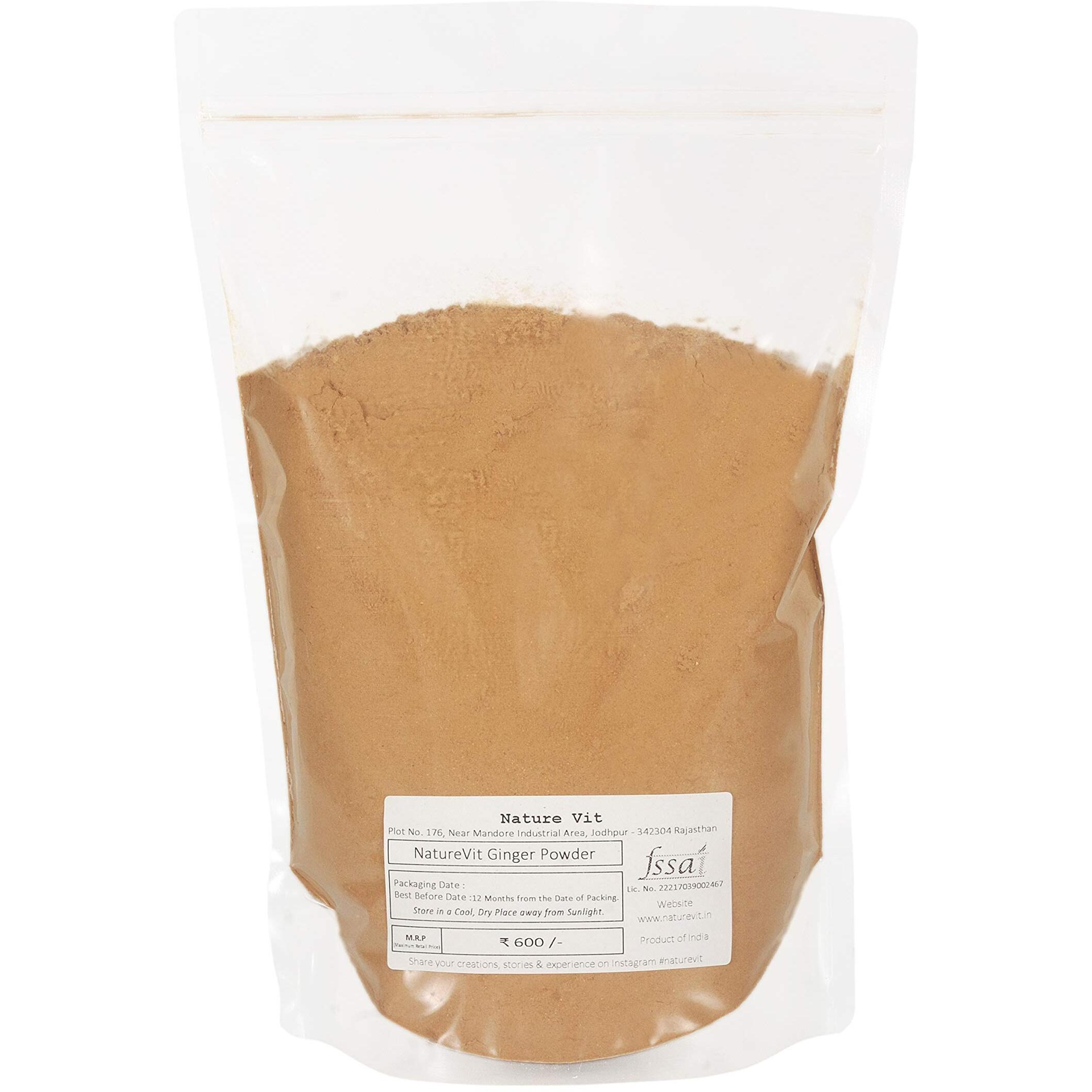 NatureVit Dried Ginger Powder, 1 Kg