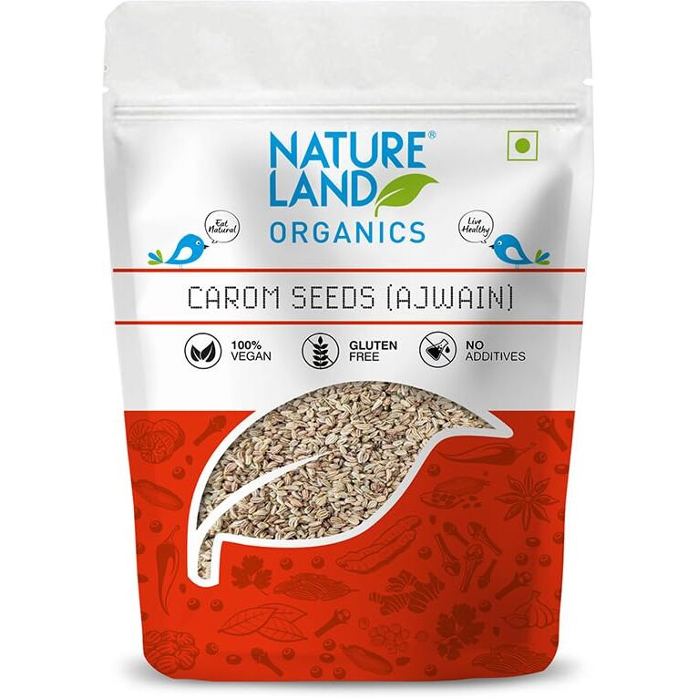 Natureland Organics Ajwain/Carom Seeds 100 gm (Pack Of 4) - Organic Carom Seeds Total 400 Gm