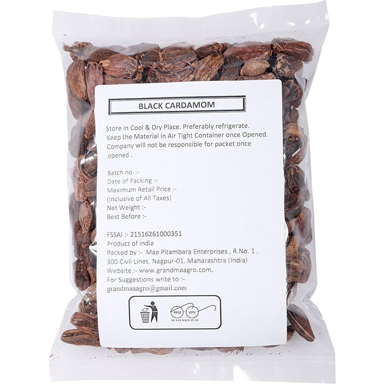 Grandma Agro Black Cardamom, 200 Grams