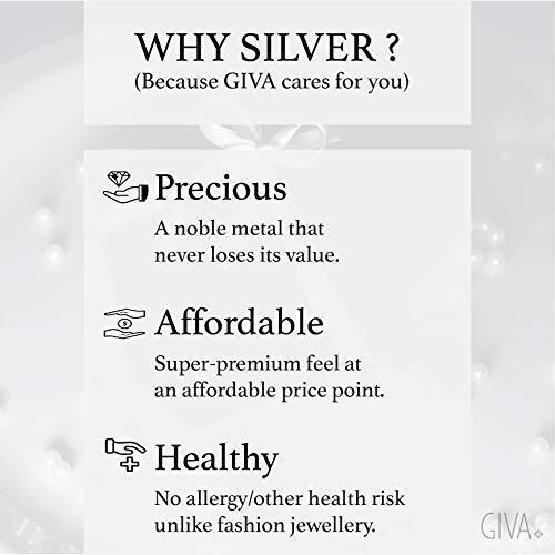 GIVA 925 Silver Zircon Pearl Necklace | Rakhi Rakshabandhan Gift for Sister Bhabhi, Gifts for Women & Girls | With Certificate of Authenticity and 925 Stamp | 6 Month Warranty*