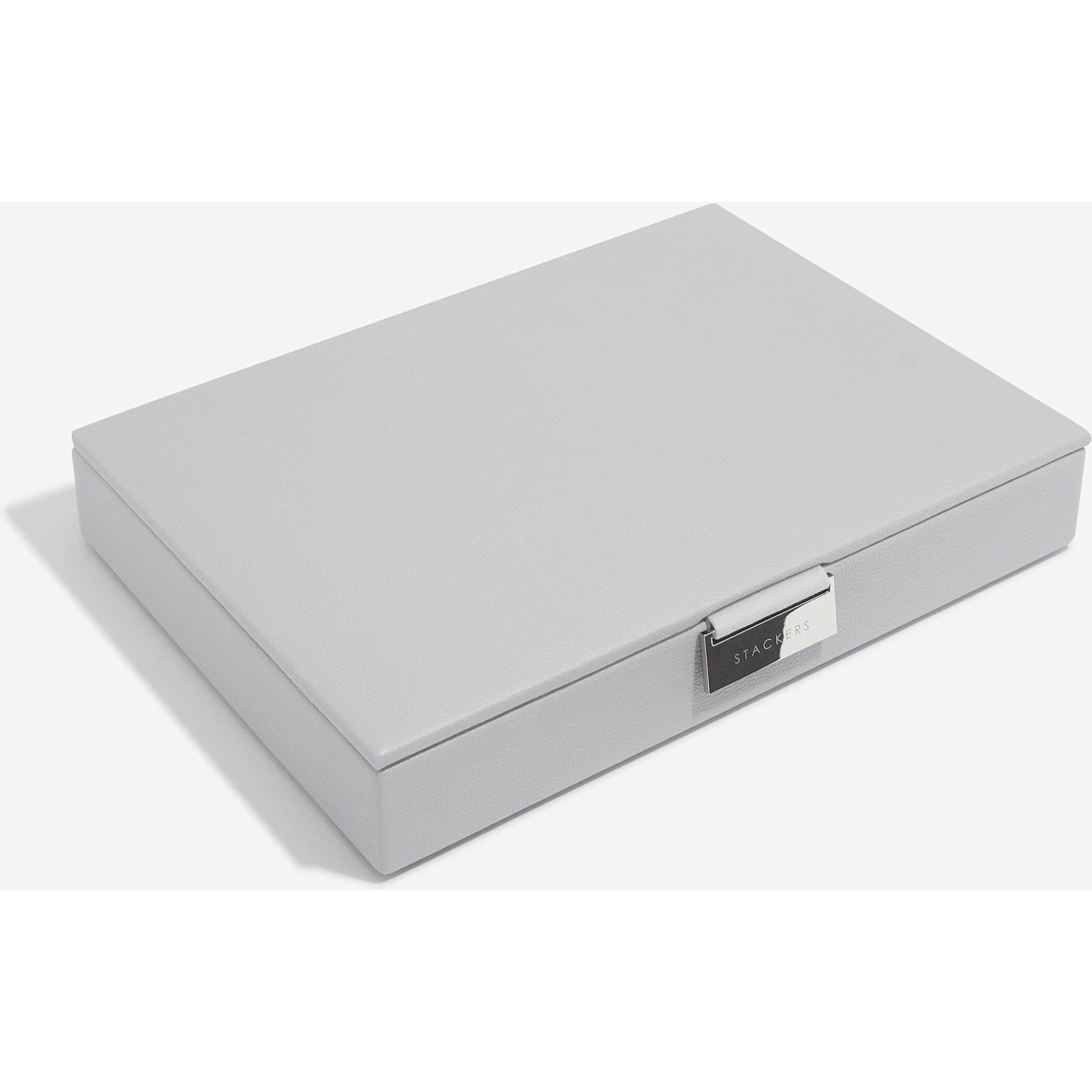 Stackers Jewellery Box with Lid Medium | Jewellery Storage Organiser Box for Women - Pebble Grey