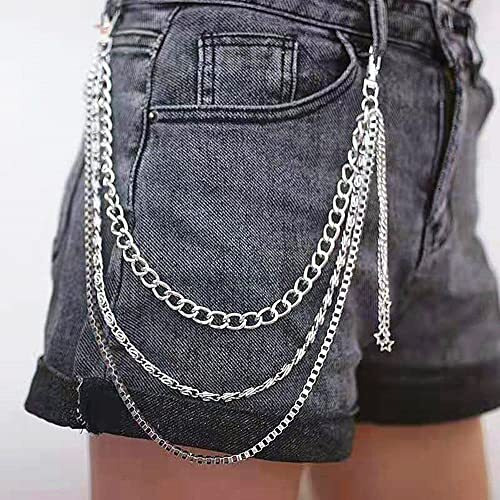 TOPPROSPER Vintage Harajuku Punk Cool Pants Jeans Chain Fashion Body Jewelry Accessory for Women Girls Cute Waist Chain