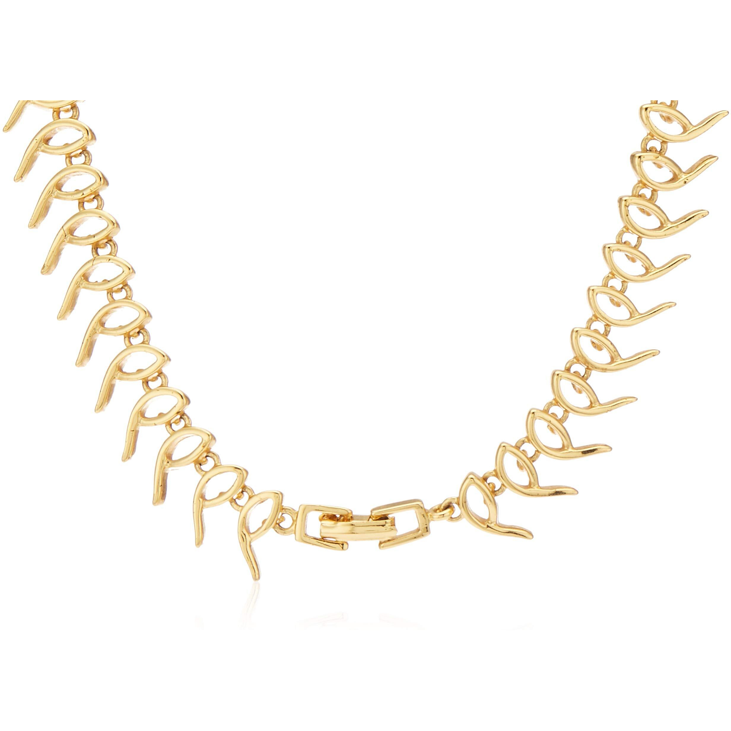 Estele Gold Alloy Kundan Necklace Set with Earrings for Women